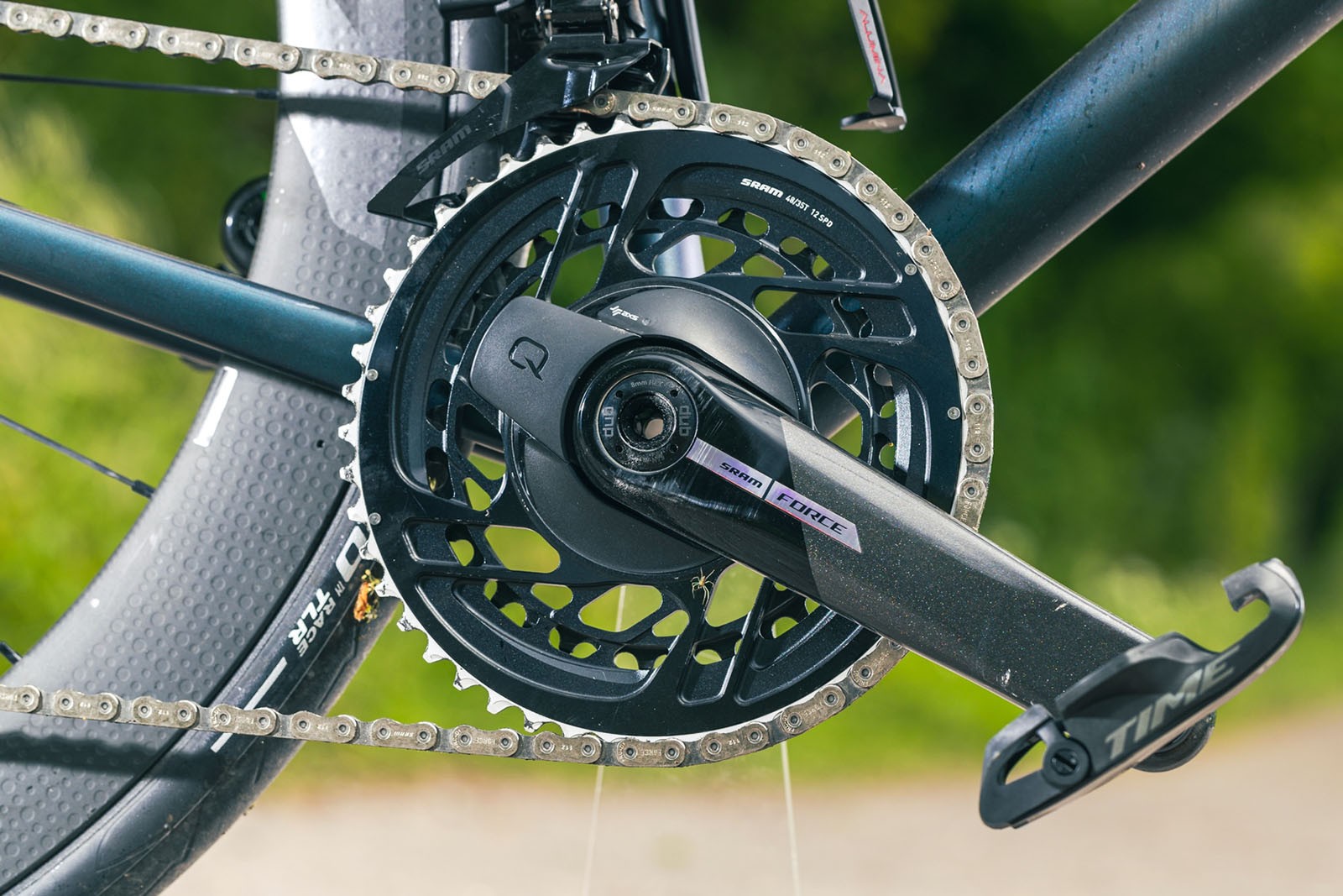 SRAM Force AXS groupset, showcasing direct-mount cranks which promise lighter weight due to fewer parts