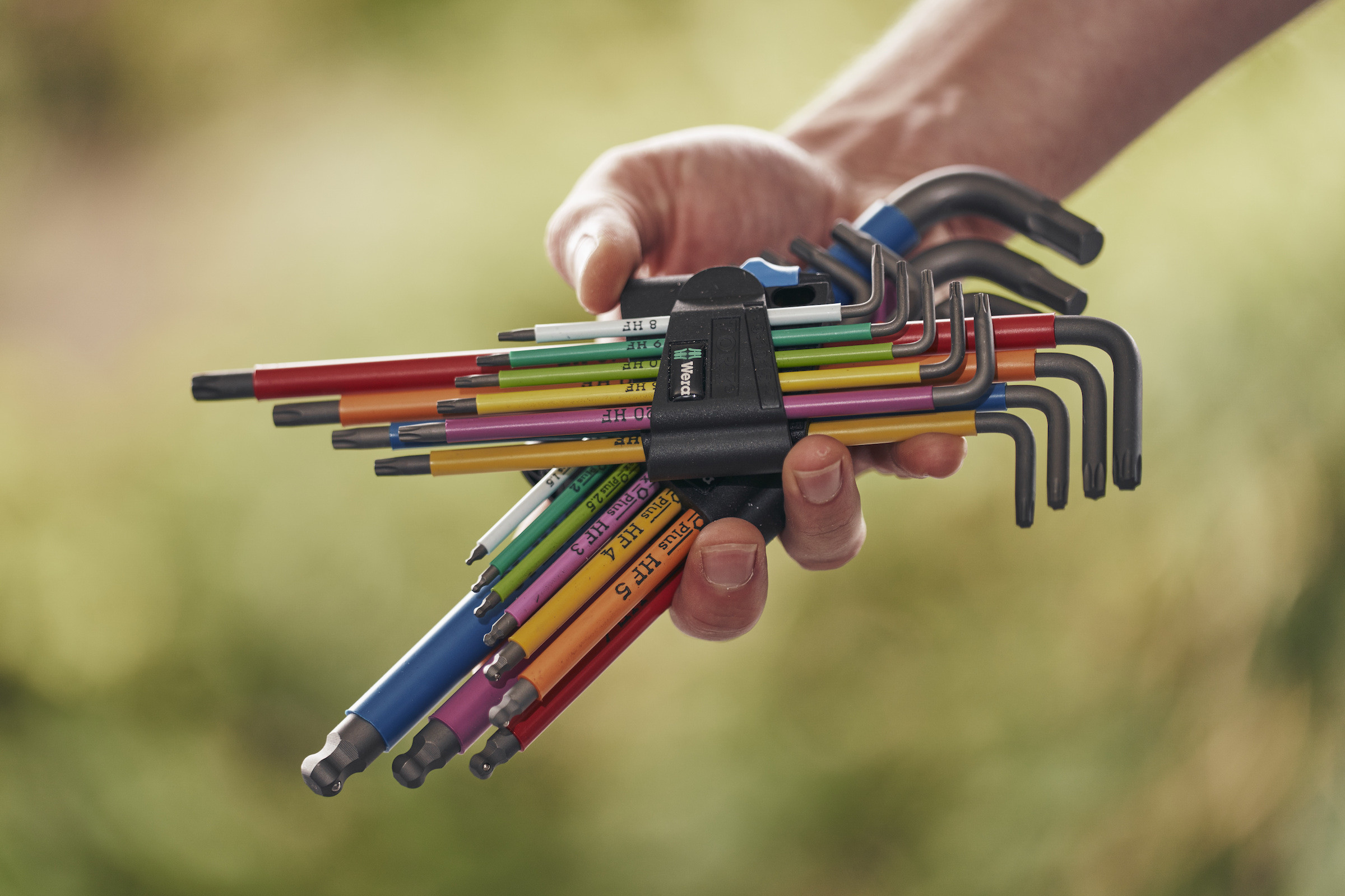 Selection of hex keys for bicycle assembly