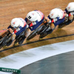 Laura Kenny, Katie Archibald, Elinor Barker and Neah Evans on track
